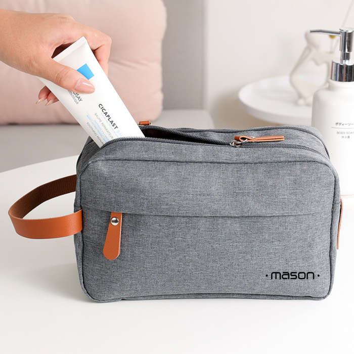 Mason Cosmetic Bag | Grey