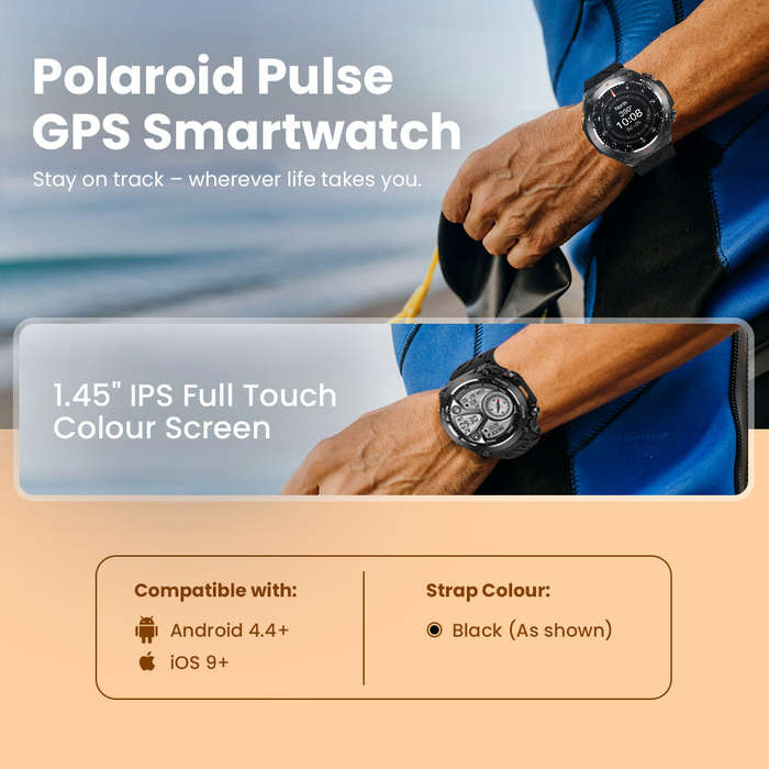 Polaroid Pulse GPS Smartwatch Black
