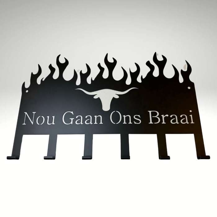 Lifespace "Nou Gaan Ons Braai" Braai 6 Hook Utility Rack