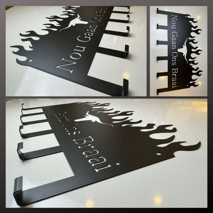 Lifespace "Nou Gaan Ons Braai" Braai 6 Hook Utility Rack