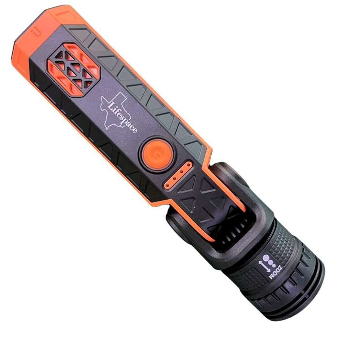 Lifespace Premium 3-in-1 Portable Emergency Flashlight Torch with Siren Alarm, USB C-Port & Stron...