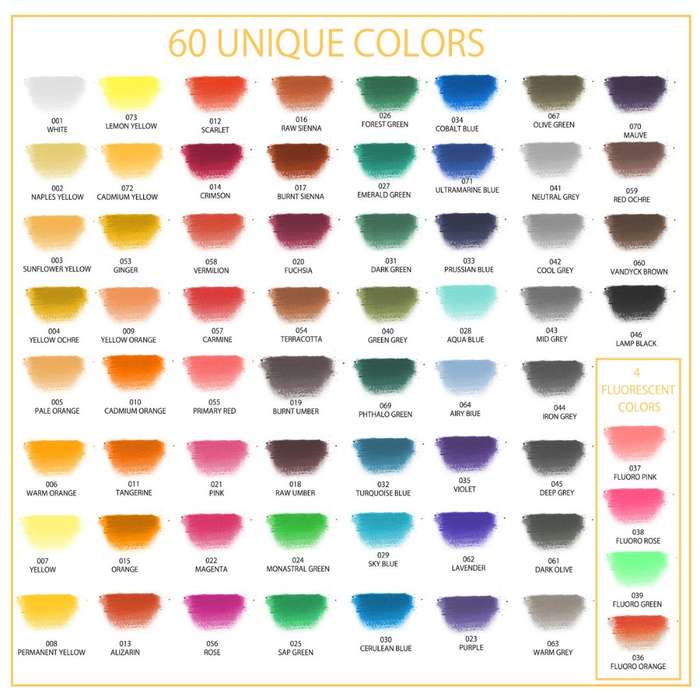 Artecho Premium Soft Pastels Set - Professional 66 Colour
