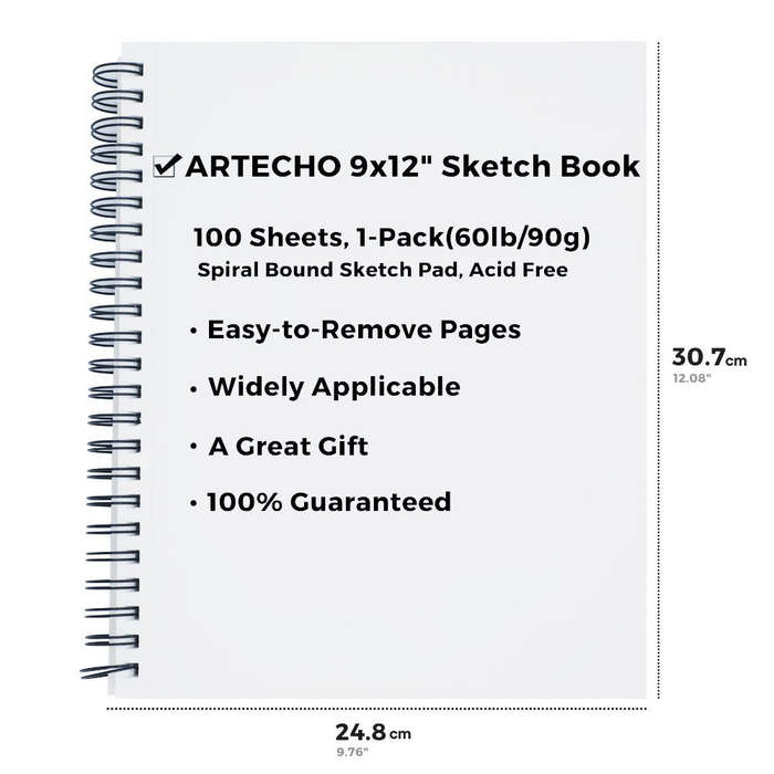 Artecho Student Sketch Pad - 100 Sheets