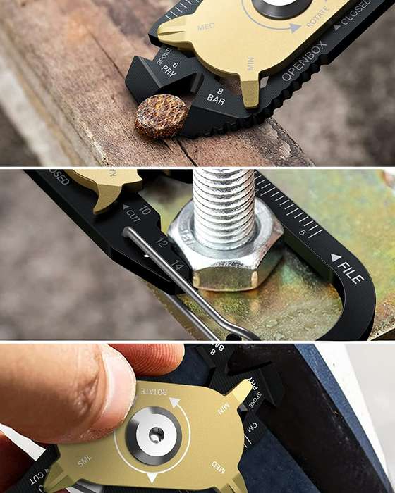 Lifespace 20-in-1 Multitool with Carabiner Clip & Keychain