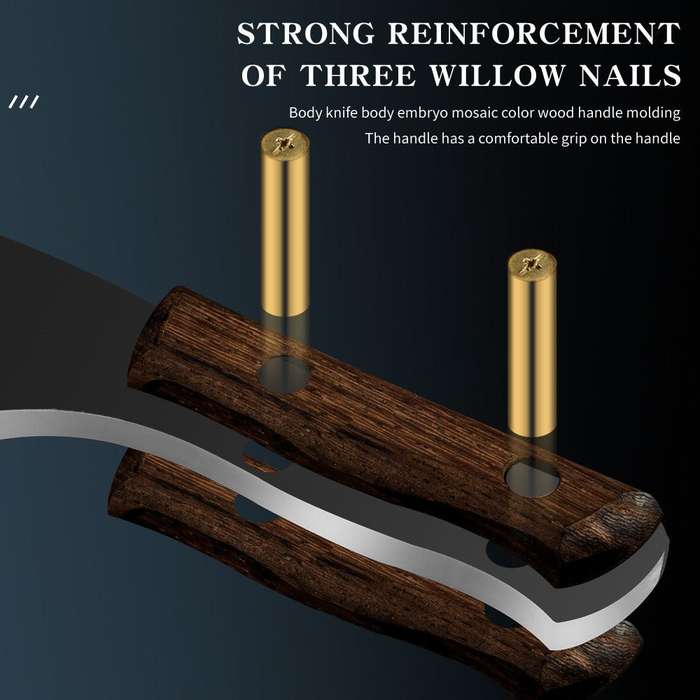Lifespace 6,5" Hammered Black 'Dog Leg' Bone Cutter with Sheath