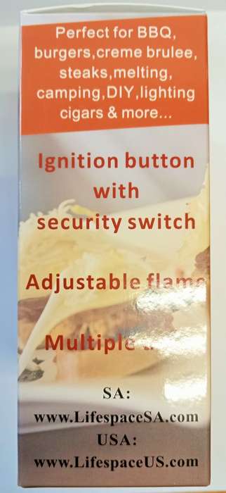 Lifespace Braai Kitchen Crème Brulee Blow Torch Burner