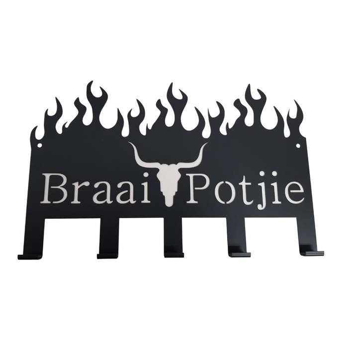Lifespace "Braai Potjie" Braai 5 Hook Utility Rack