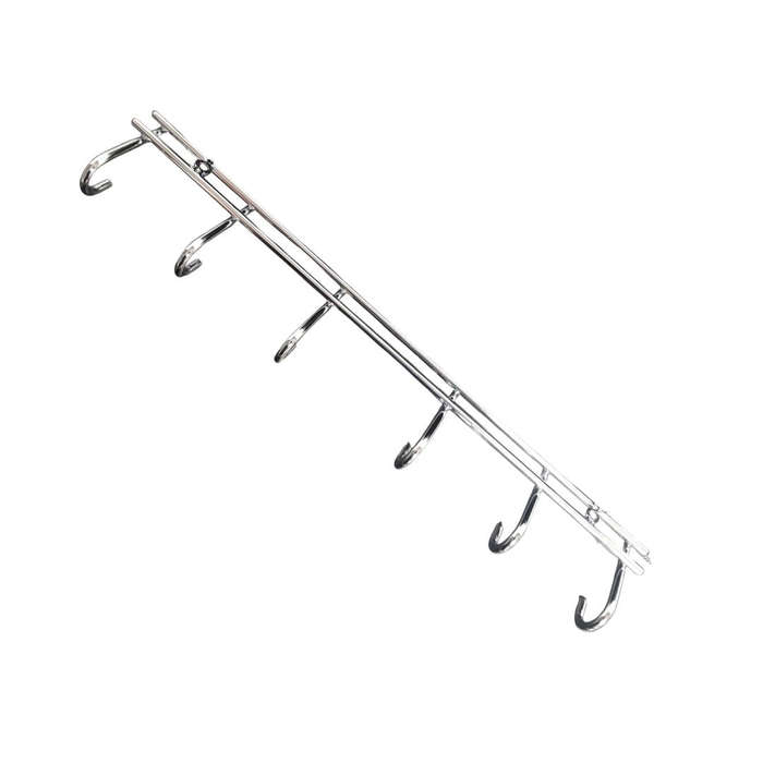 Lifespace Braai Utility Rack - 6 Hooks - Chrome Plated Mild Steel