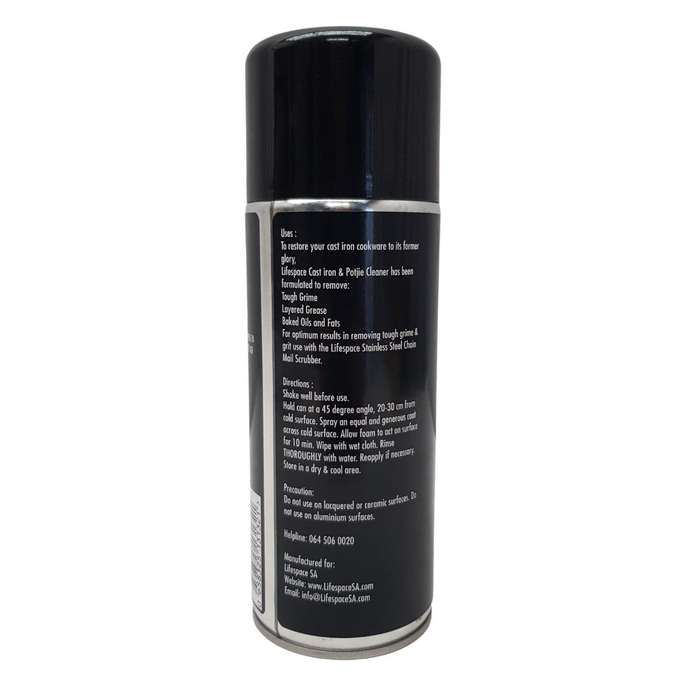 Lifespace Cast Iron & Potjie Cleaner - 400ml