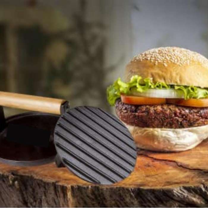 Lifespace Cast Iron Smash Burger Press - Round
