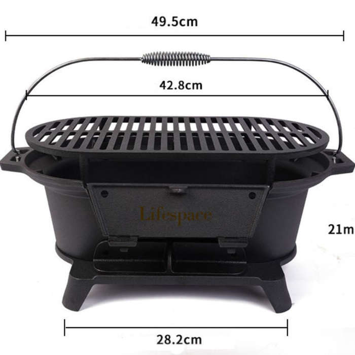 Lifespace 'Japanese Style BBQ' Cast Iron Hibachi Braai