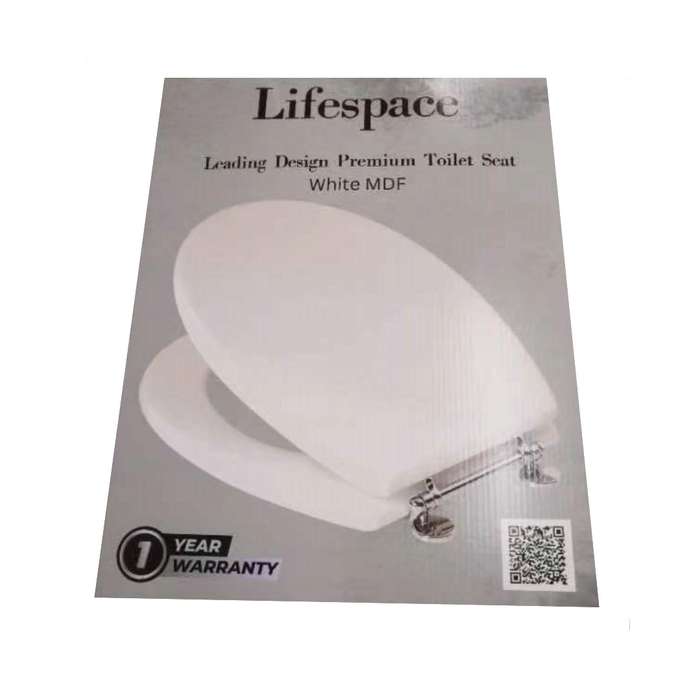 Lifespace Leading Design Premium Wood Toilet Seat - White