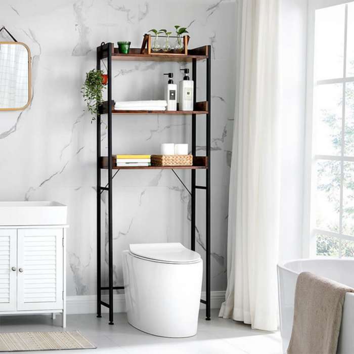 Lifespace 'Over-The-Toilet' Rustic Industrial Storage Shelf
