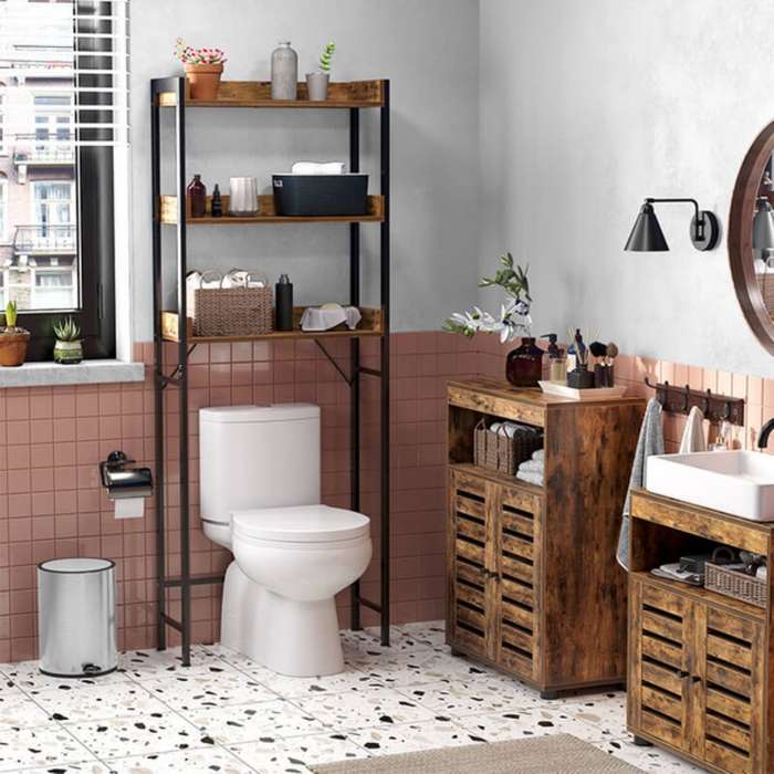 Lifespace 'Over-The-Toilet' Rustic Industrial Storage Shelf