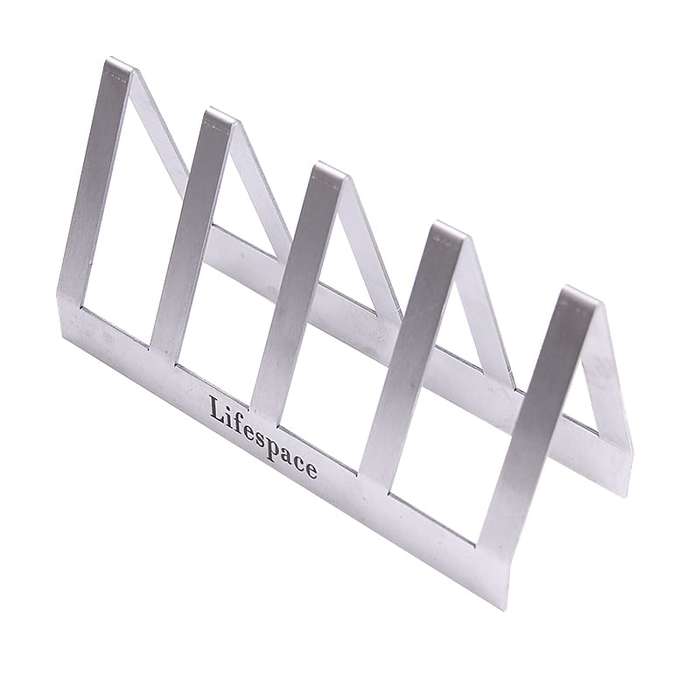 Lifespace Premium Stainless Steel T-Bone / Chop Rack - 4 Slot