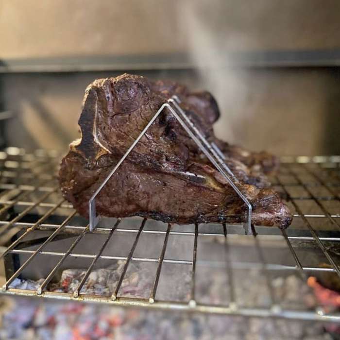 Lifespace Premium Stainless Steel T-Bone / Chop Rack - 4 Slot