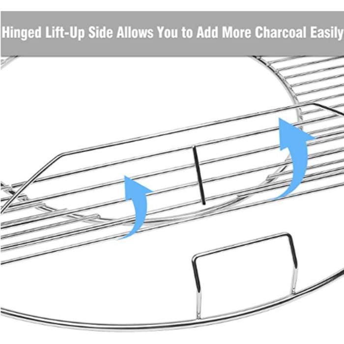 Lifespace 57cm Replacement Hinged Kettle Braai Grid With Insert