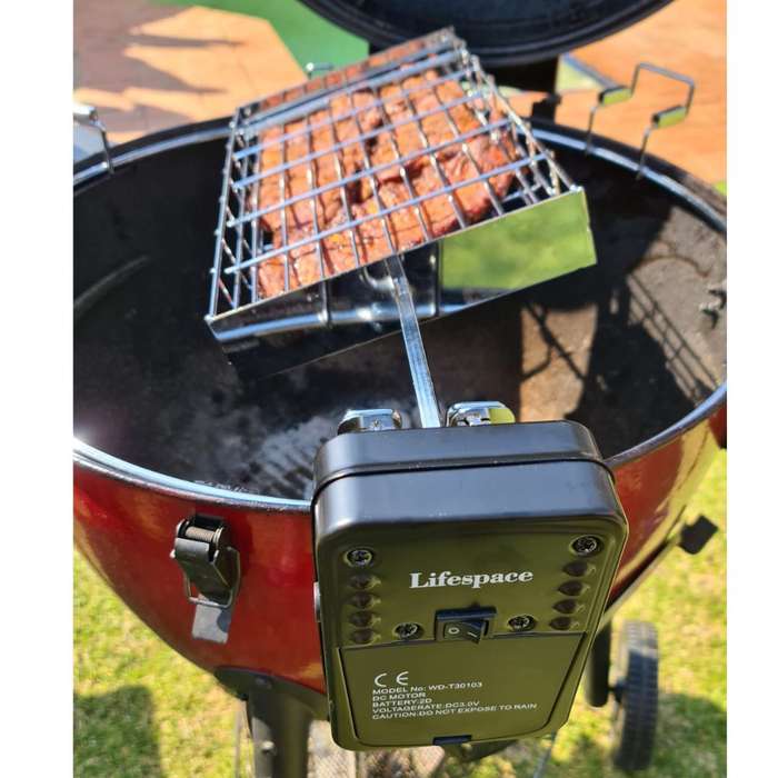 Lifespace Rotisserie Basket - Standard Flat Adjustable - Chrome