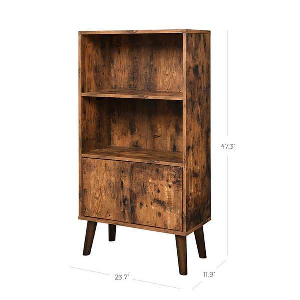 Lifespace Rustic Industrial Retro Bookshelf Cabinet