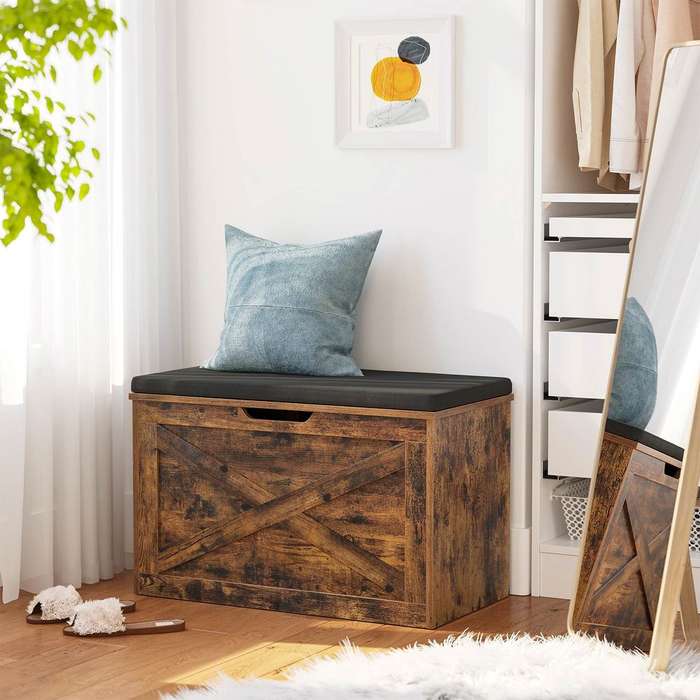 Lifespace Rustic Industrial Storage Box & Bench