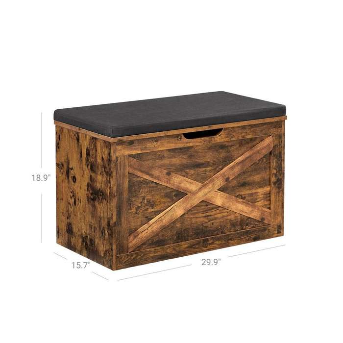 Lifespace Rustic Industrial Storage Box & Bench