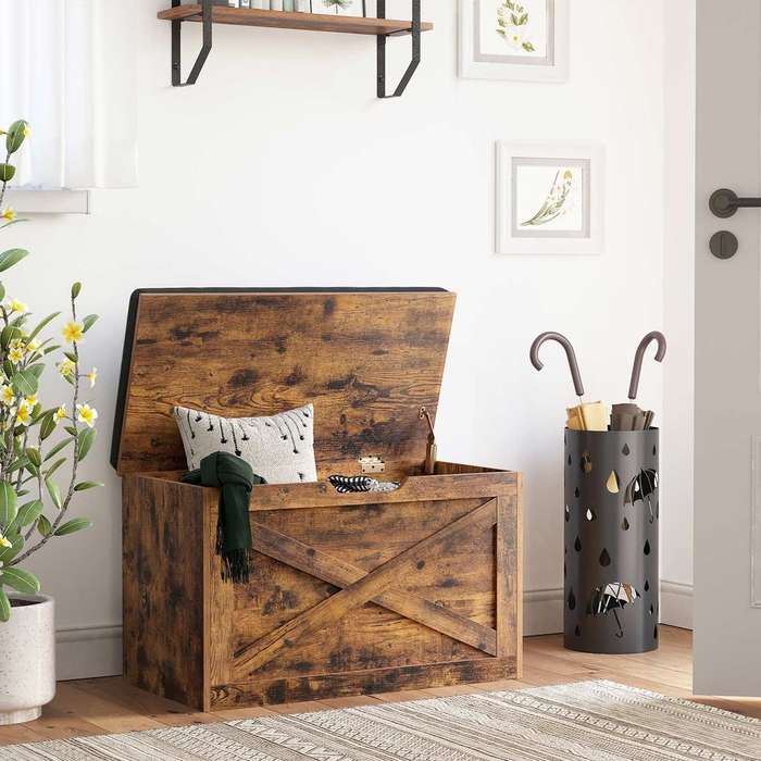 Lifespace Rustic Industrial Storage Box & Bench