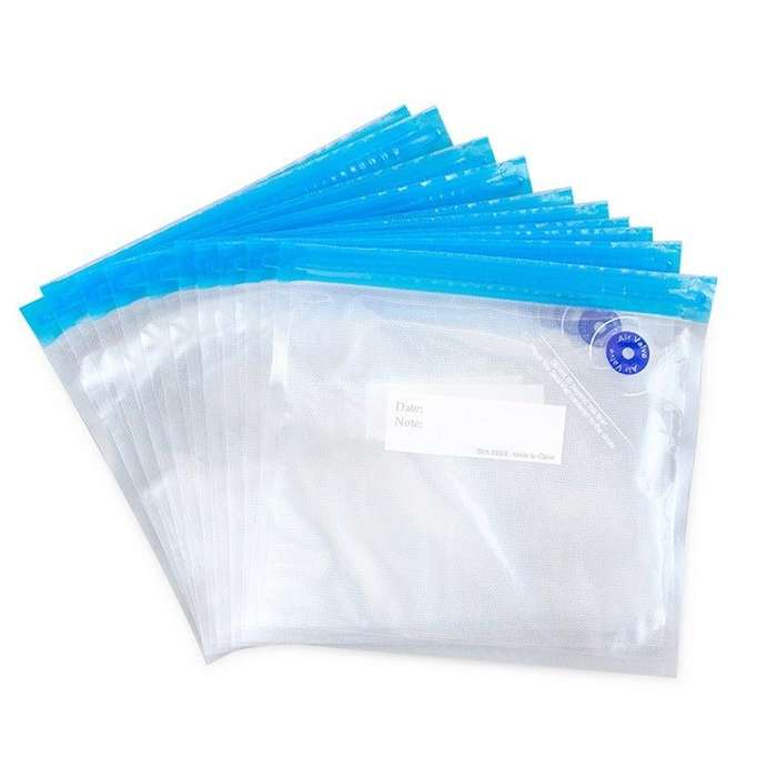 Lifespace Sous Vide Cooking Air Valve Vacuum Reusable Bag - pack of 10 - 21cm x 22cm