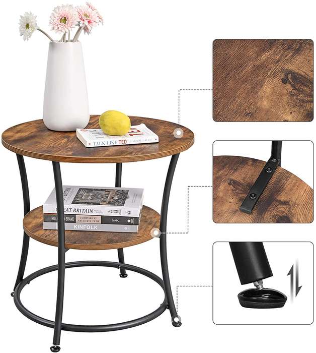 Lifespace Unique Living Room Round Coffee Side Table