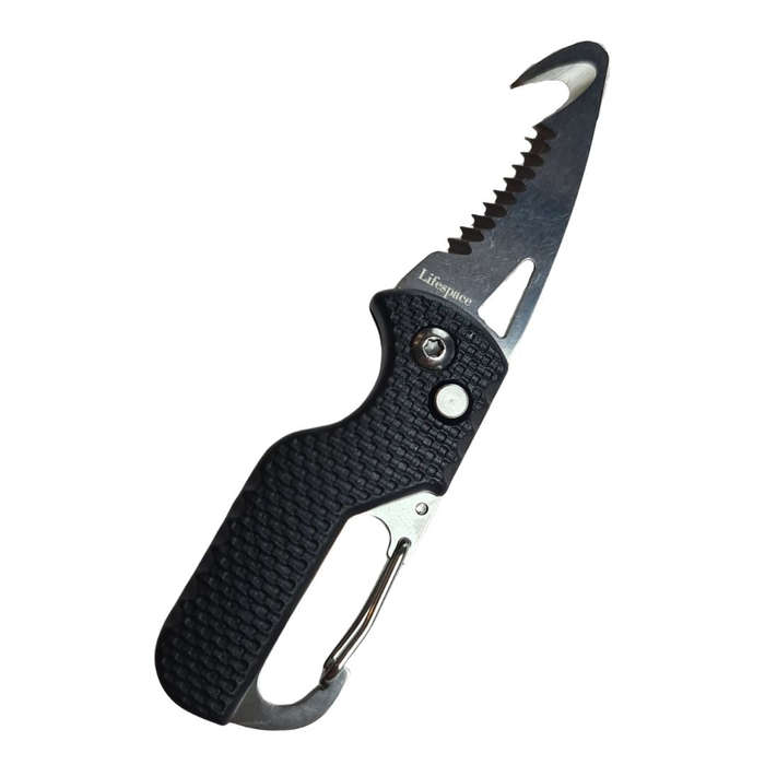 Lifespace Utility Keychain Knife / Seatbelt Cutter with Carabiner 1 pack