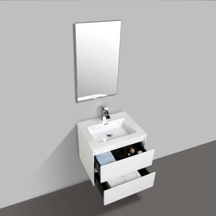 Enzo Cabinet 600 White and Basin