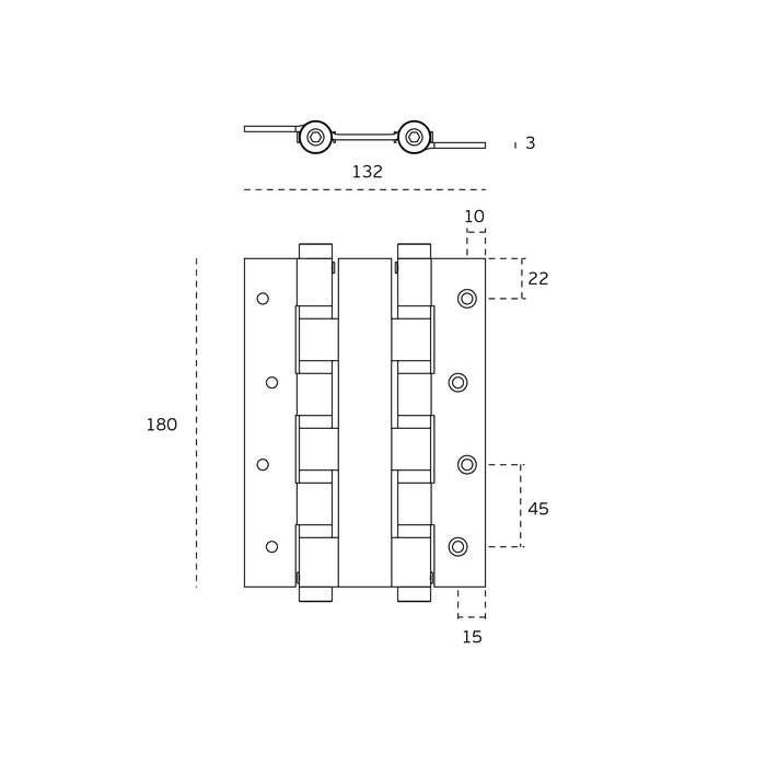 Heavy Duty Double Action Hinge - Each