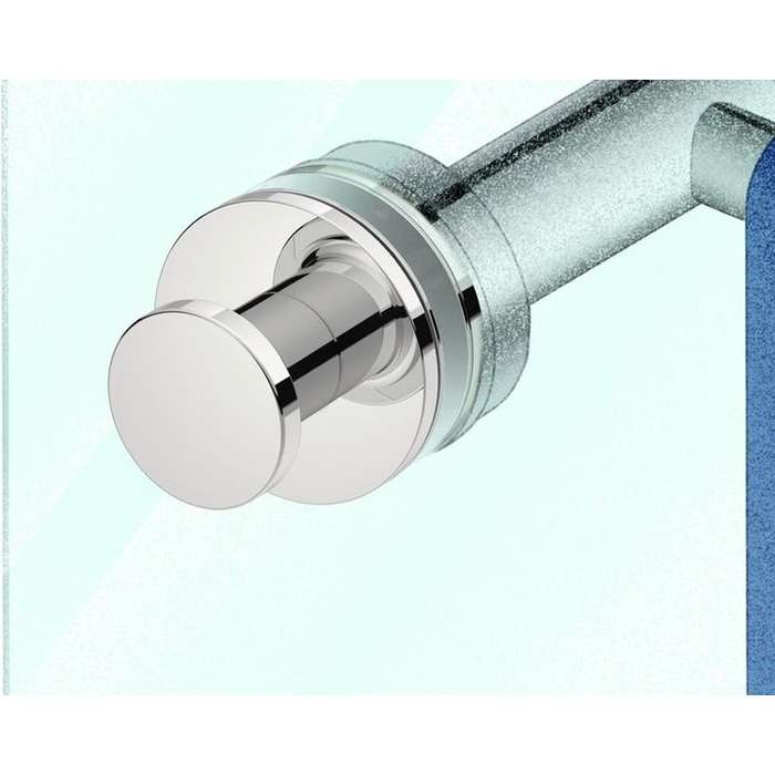 1006 Glass Mounting RL RND + PULL KNOB (Single Set) -POLS