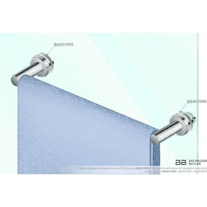 1006 Glass Mounting RL RND + PULL KNOB (Single Set) -POLS