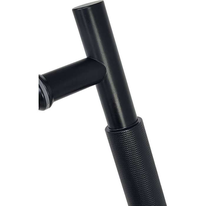 Knurled Pull Handle in Matt Black Finish
