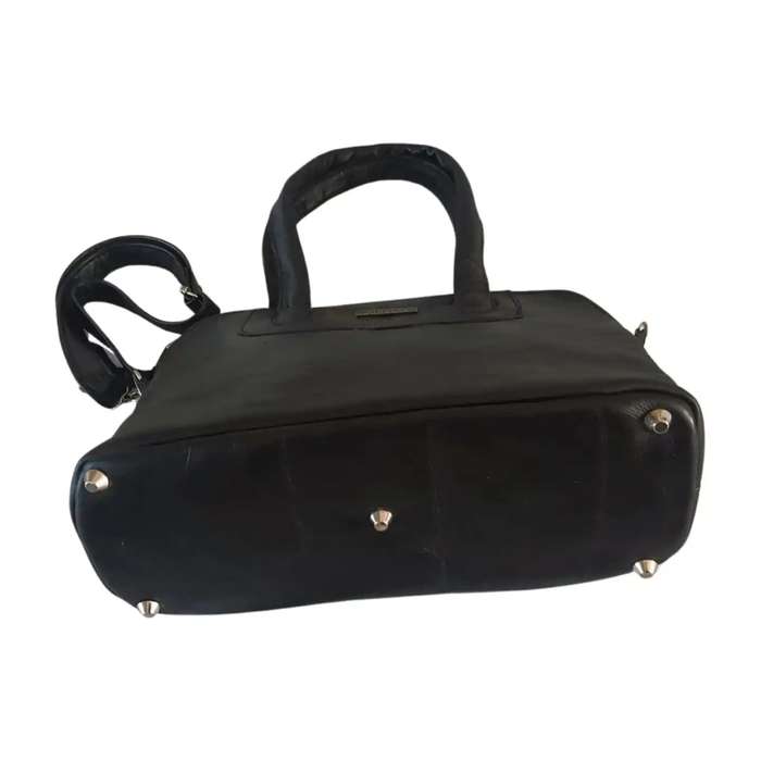 Tote Handbag With Protective Feet - Genuine Leather | MIRELLE