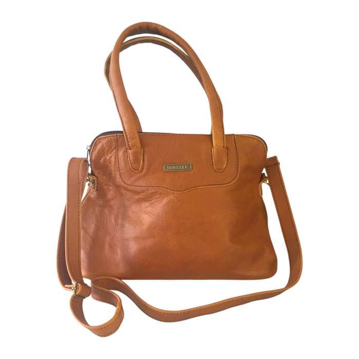 Tote Handbag With Protective Feet - Genuine Leather | MIRELLE
