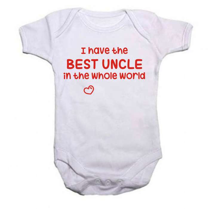 I have the best Uncle in the whole World baby grow