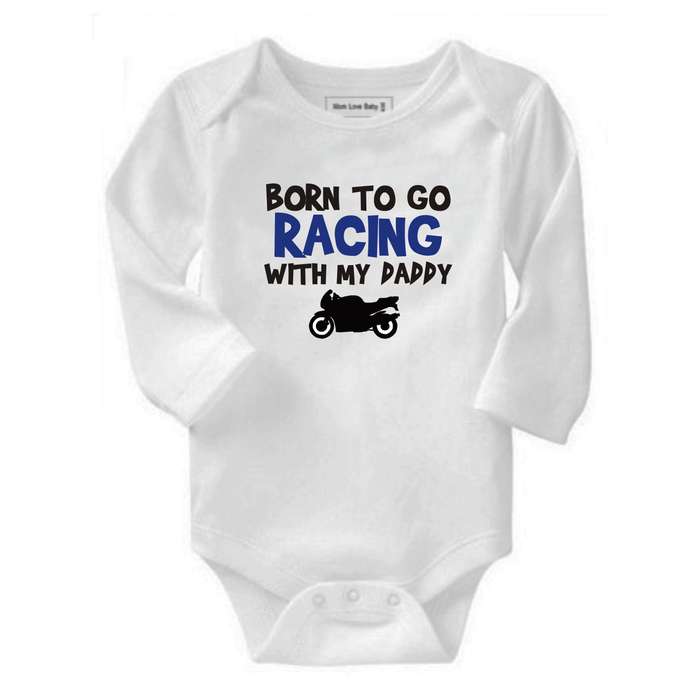 Born to go Racing with my Daddy baby grow