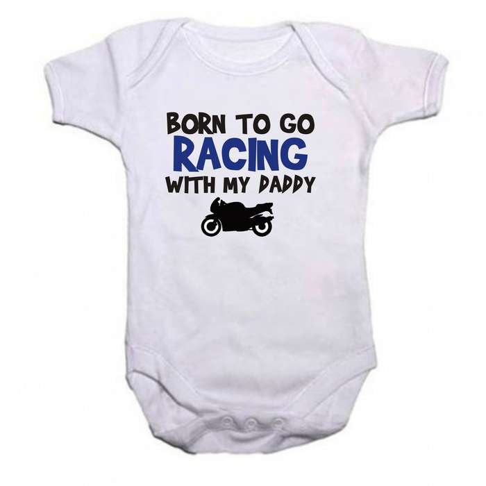 Born to go Racing with my Daddy baby grow