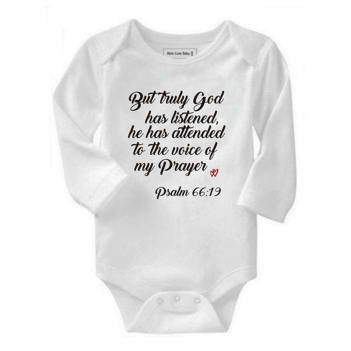But Truly God has listened baby grow