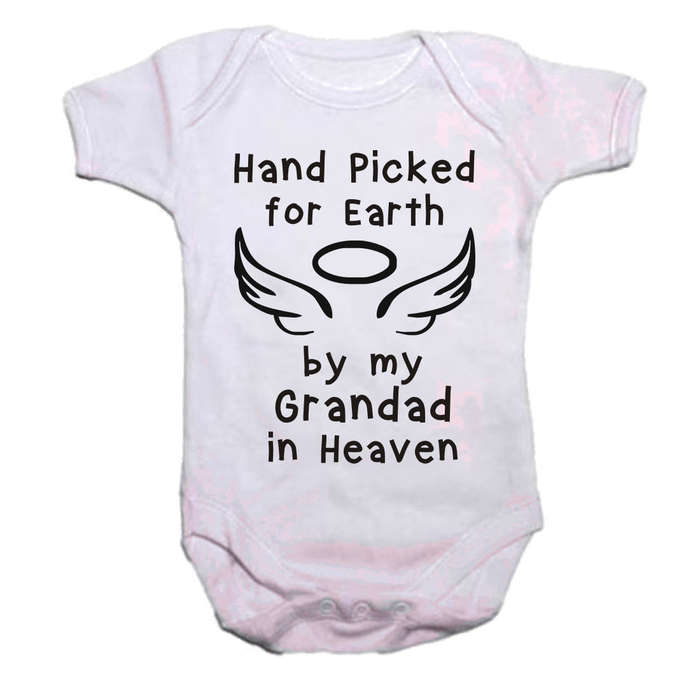 Handpicked for earth by my Grandad / Granny in heaven baby grow