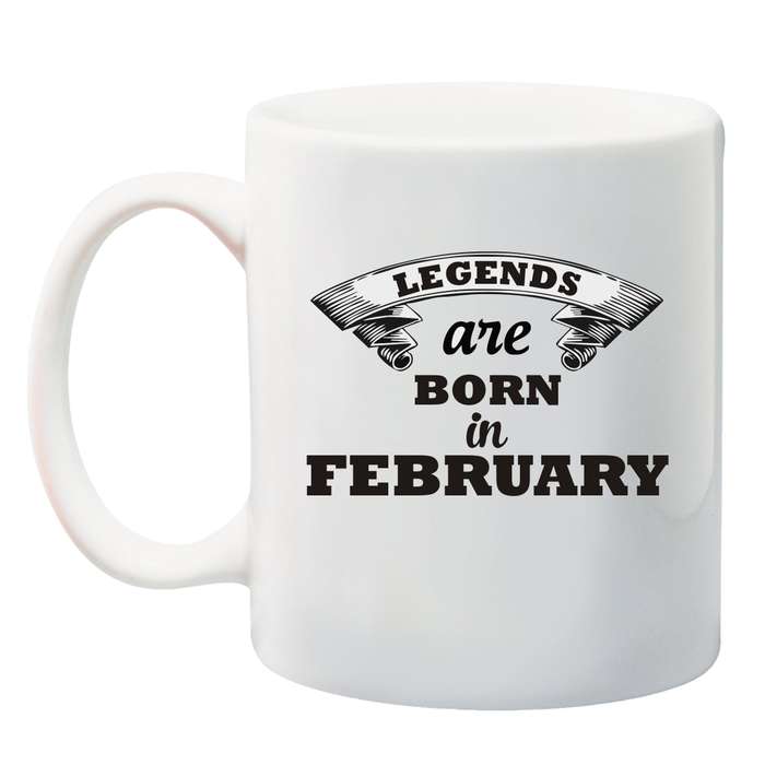 Legends are born in *Month* Mug - January - December.