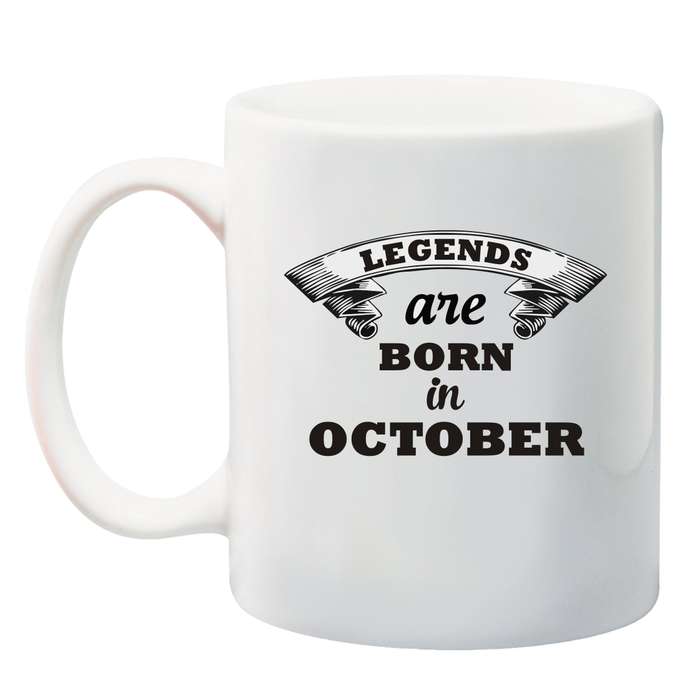 Legends are born in *Month* Mug - January - December.