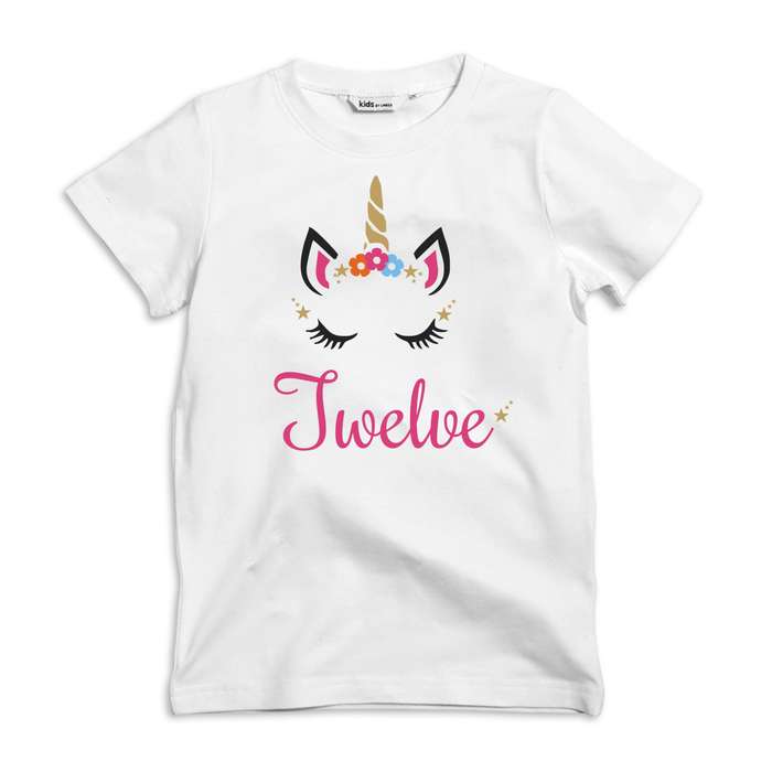 Unicorn Birthday Twelve Kids tees