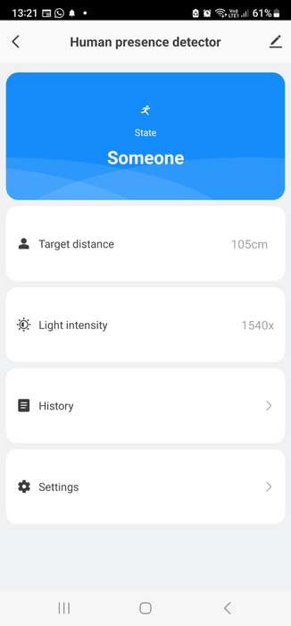 Smart Life Tuya Zigbee Human Presence Motion Detector w/ Light Sensor | 5V | Wall Mounted
