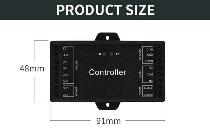 Smart Life Tuya WIFI 12V Access Controller for Wiegand Keypad Card Reader for Door Gate Garage Motor