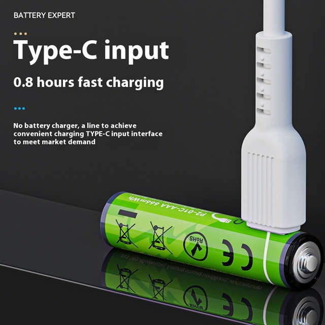 BESTON AAA USB C Rechargeable Lithium-ion Battery | 10440 | 1.5V | 600mAh | 4 Pack
