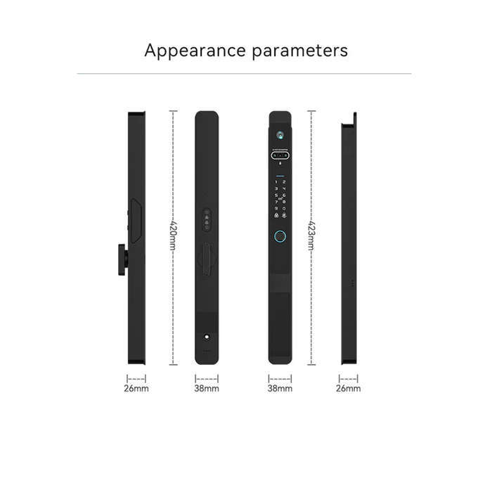 Smart Life Tuya WIFI Access Control Face Fingerprint Keypad Card Video Doorbell Intercom Handle Lock