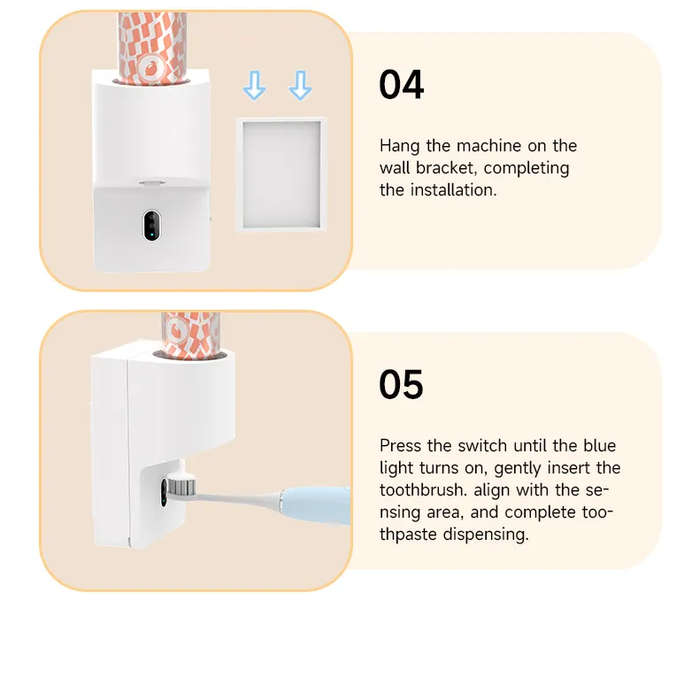 Electric Toothpaste Squeezer Dispenser | 5V Rechargeable | Fits Toothpaste Tube | Wall Mounted