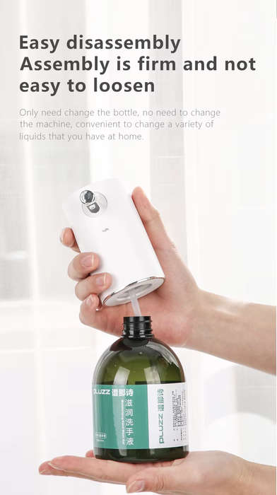 Electric Single Soap Gel Dispenser | 5V Rechargeable |  Fits on top of bottle (Blue)
